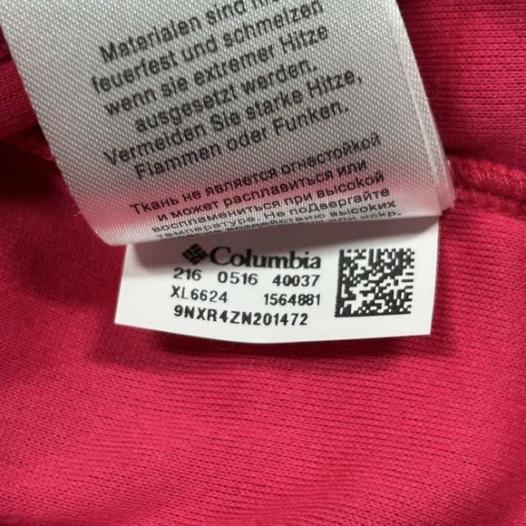 Columbia Arctic Air Jacket Women’s Extra Large Red Pink Fleece 1/4 Zip - Picture 10 of 10
